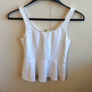 Express Women’s Size Small White Sleeveless Peplum Tank Top Blouse